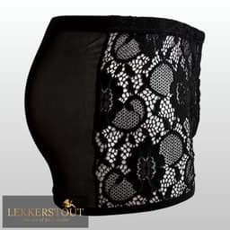 Heren Boxer Kant Zwart Transparant Mesh - Sexy Heren Lingerie - Maat XL | LS230 — thumbnail 4