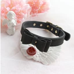 Sexy Klinknagel Choker met Bel - Zwart -Alternatieve Metaal Pu Lederen Kraag Bell  Slave Kostuum Bdsm Bondage Ketting Nekband Sex Toys — thumbnail 3