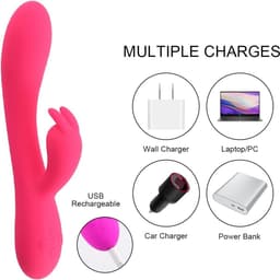 Vibrator - Dildo vibrator - met Intelligente Verwarmingsfunctie - Dubbele Stimulatie - Stil Gebruik - USB Oplaadbaar - Waterbestendig - Hoogwaardig Zacht Siliconen — thumbnail 4