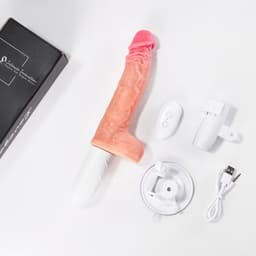IntiMate® - LoveGod Stotende Dildo Vibrator - Vibrerende Seksmachine met Krachtige Zuignap - Waterdicht en Eenvoudig te Reinigen — thumbnail 3