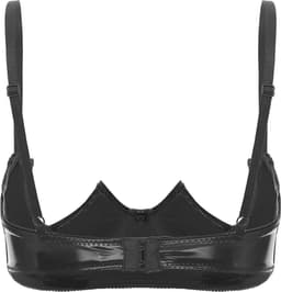 Uitdagende half open latex wetlook BH - Erotische Beha - Push up - Sexy lingerie - Halve borst zichtbaar — thumbnail 3