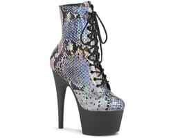 Pleaser - ADORE-1020SP Plateau Laarzen, Paaldans schoenen - Paaldans schoenen - 42 shoes - Zwart/Multicolours