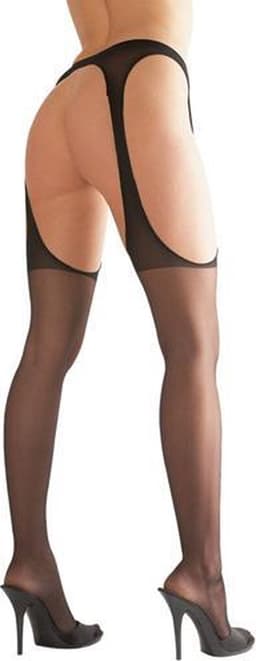 Cottelli Collection – Sexy Jarretel Kousen  – Maat L/XL - Zwart — thumbnail 5