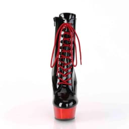 Pleaser Enkellaars -36 Shoes- DELIGHT-1020 Zwart/Rood — thumbnail 2