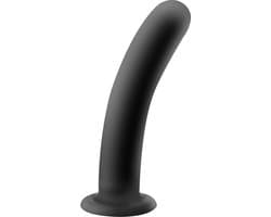 Banoch | Dildo Curvzz Black Large | zwart siliconen | zuignap | Ø 3,2 cm | 20 cm
