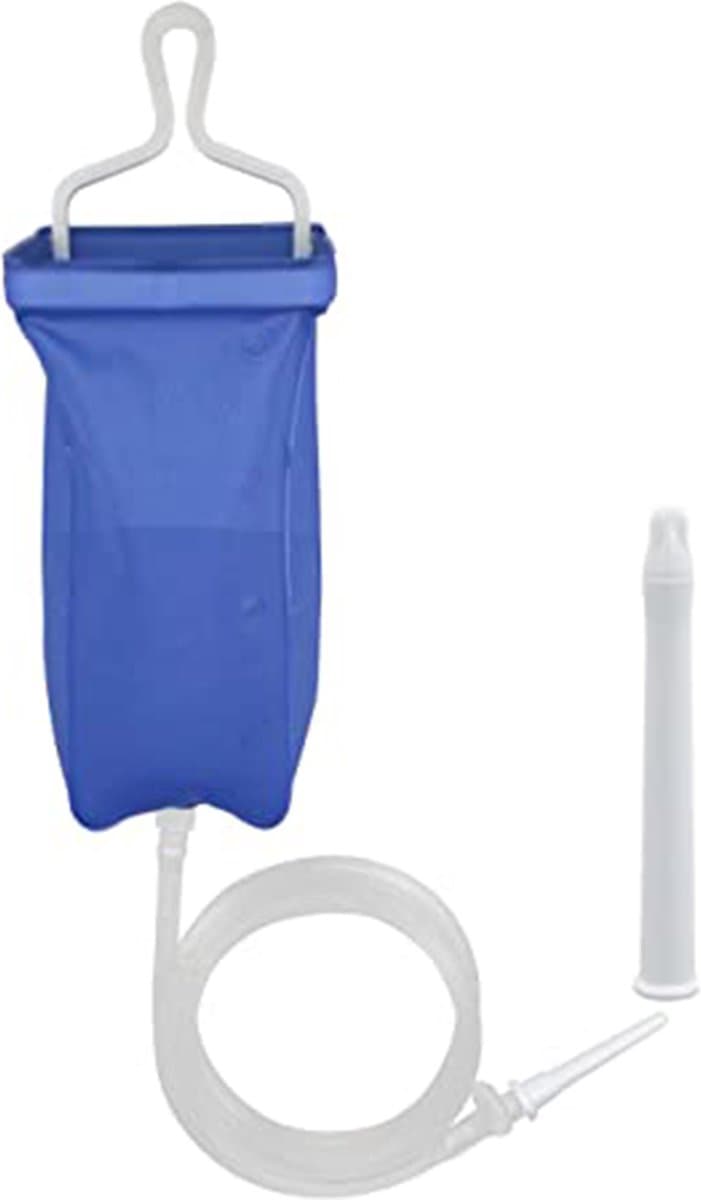 Klysma set - 2 liter - Enema voor darmreiniging en darmspoeling - handig compact reis model - vaginale douche — afbeelding 1