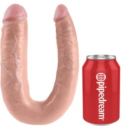 Pipedream King Cock dubbele dildo Double Troubleargekin beige - 17,48 inch — thumbnail 5