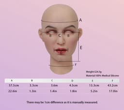 Siliconen Masker-Vrouwenmasker- Masker- Gezichtsmasker-Cosplay-Transgender-Travestie- Gezicht-Crossdresser- Cosplay — thumbnail 5