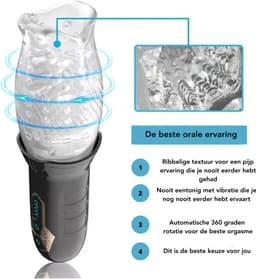SBY Gawk Gawk 4000 - Automatische Blowjob Simulator - Vibrerende Masturbator Voor Mannen - Elektrisch - Oplaadbaar - Waterdicht - Sex Toys - Penis Stimulator - Kunstvagina - Penis vibrator - eikel — thumbnail 2