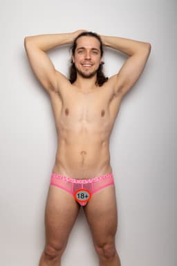 SUKREW Sheer Low-rise Brief Elect Pink - MAAT XL - Erotisch Heren Ondergoed - Slip voor Man - Sexy mannen Slip — thumbnail 5