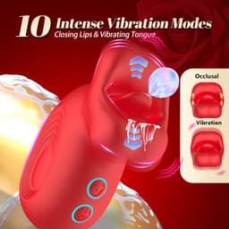 Tongvibrator - Clitoris Zuiger - Vibrator - Bef Vibrator - Clitoris Stimulator - Sex Toys voor vrouwen - 10 standen - Siliconen - Cadeau - Voor haar- Voor hem - Sex speeltje — thumbnail 3