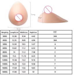 Siliconen Borsten- Borstprothese-Nep borsten- C cup- 800 gram-Cosplay- Travestie-Transgender-Crossdresser — thumbnail 4