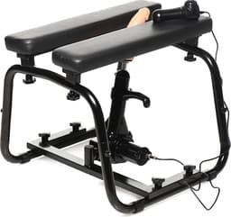 XR Brands Deluxe Bangin' Bench met Sex Machine seksmeubel - Zwart — thumbnail 1