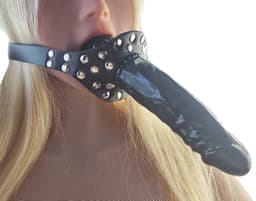 BNDGx® - Gag Ball penis - Groot dubbelzijdig dildo - Seks speeltje - Gag Bal mond strap masker bdsm fetish sm — thumbnail 1
