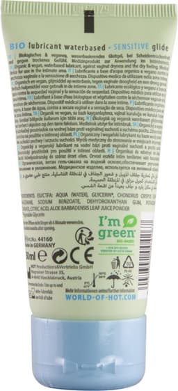 Hot Bio Sensitive Waterbasis Glijmiddel - 50Ml — thumbnail 5
