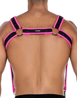 Cut4Men - Fetish Harnas - Tuigje - Neo - Roze/Zwart — thumbnail 5
