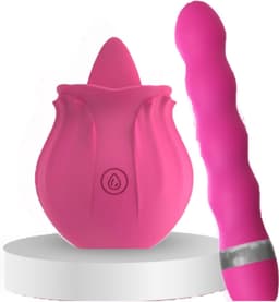 Erodit® Delicous Delight - Roze erotisch geschenkset - Butt Plug- Anaal dildo- stimulerende lik en tong vibrators voor vrouwen- Anaal prostaat vibrator voor mannen- Seksspeeltje voor Koppels - Erotiek voor vrouwen, mannen, — thumbnail 1
