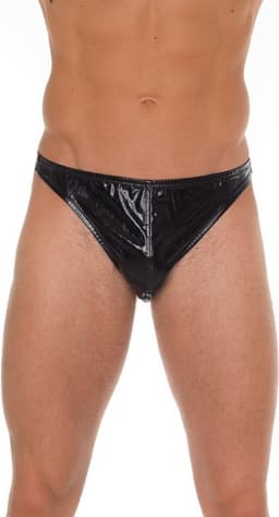 Amorable - Mannen String - Opvallende Lak Uitvoering - Zwart - Sexy Lingerie Voor Mannen - One Size — thumbnail 1