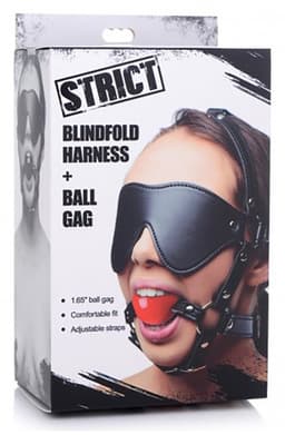ST Blinde Vouw Harnass met Ball Gag — thumbnail 1