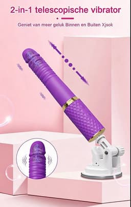 Vibrator - Seks Machine - Zuignap Dildo - 10 modus — thumbnail 3