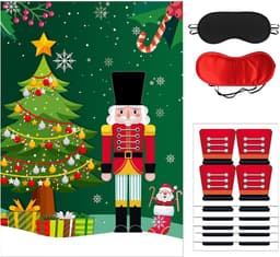 Kerstspel voor Feesten - Interactief Speelgoed - Familiebijeenkomsten - Grappige Blinddoek Activiteit - 27 x 20 x 1 cm — thumbnail 1