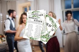 Bruids Douche Spel Kaarten - Zou Ze Liever Spel - Feestelijke Activiteiten - Uniek Exclusief Ontwerp — thumbnail 3