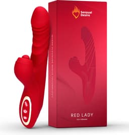 Sensual Desire® Red Lady – 3-in-1 Vibrator – Vibrators voor Vrouwen – 22 standen met Krachtige Stimulatie – Sex Toys voor Vrouwen – G Spot & Clitoris Stimulator – Stil & Waterdicht — thumbnail 1