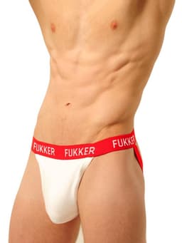 FUKKER Jockstrap – Rood/Wit – Maat L — thumbnail 1