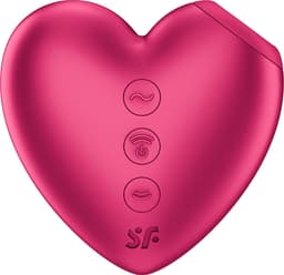 Satisfyer Cutie Heart | hartvormige drukgolfvibrator met Vibration & 2 losse motoren | 11 drukgolven & 12 standen | siliconen | waterdicht (IPX6) | werkt op batterijen — thumbnail 2