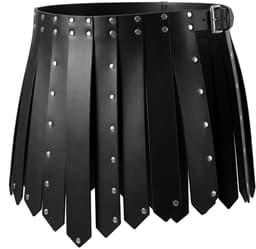 Gladiator Rok Mannen Zwart – PU Leren Festival & Fetish Outfit – Kinky Clubwear Heren – Wasteland B.I.T.C.H. Toxic Kleding — thumbnail 3