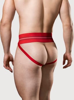 MM Sports The Original No. 10 Swimmer/Jogger Jockstrap 3 inch Red - MAAT L - Heren Ondergoed - Jockstrap voor Man - Mannen Jock — thumbnail 3