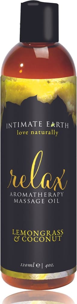 Intimate Earth Relax - Massage Olie - Lemongrass Coconut - 120 ml — thumbnail 3