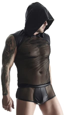 RM Mesh T-shirt met capuchon Size L — thumbnail 3