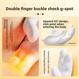 G spot Vinger Vibrator met Licht 10 Standen USB Oplaadbaar Waterdicht Clitoris Stimulator Compact Stil Massage Apparaat — thumbnail 4