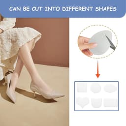 12 stuks antislip handgrepen voor schoenen, zoolbescherming, zelfklevende rubberen pads voor de hiel, stickers voor geluidsreductie, hoge hakken, 9 x 6,5 cm — thumbnail 4