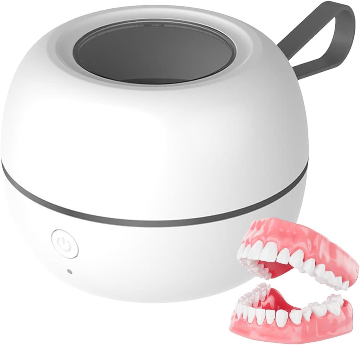 Fopspeen Reiniger - Opbergdoos Schoonmaak - Hygiënisch Reinigen - UV Technologie - 11 x 11 x 8.3 cm - Wit — afbeelding 1