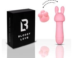Bloosy Love® Lena Small Rabbit Vibrator met Clitoris Stimulator - Mini Vibrator - Sex Toys voor Koppels - Vibrators voor Vrouwen - Sex Toys voor Vrouwen - Vibrators - Sekspeeltjes - Toys - Clitoris stimulator - Oplaadbare Vibrator - Bullet vibrator