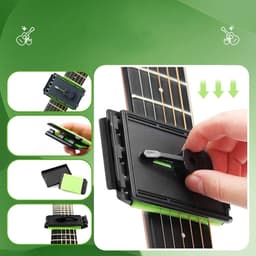 Snaren Reiniger - Gitaar Onderhoud - Instrument Verzorgen - 360 Graden Reiniging - 10 x 6.5 cm - Zwart — thumbnail 2