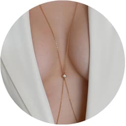 NTHProducts - Sexy Body Necklace - Crossover Bikini Bra - Uniek ontwerp - Goud - Kristallen Body Chain - Perfect voor zomerstrand - Multilaag — thumbnail 1