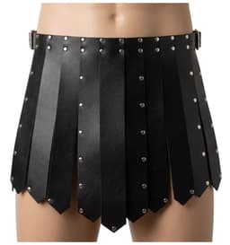 Gladiator Rok Mannen Zwart – PU Leren Festival & Fetish Outfit – Kinky Clubwear Heren – Wasteland B.I.T.C.H. Toxic Kleding — thumbnail 2