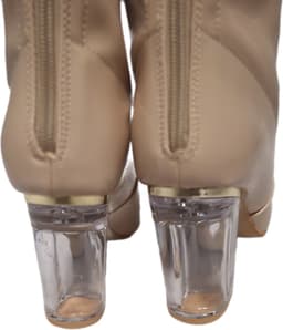 L.DAY-LAARSJE -MIRROR LEDER LOOK-BEIGE-GLAZEN HAK-8CM-39 — thumbnail 5