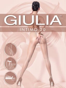 GIULIA Panty - Intimo 20 - Open Kruis Panty - Strippanty - Erotiek - 20 Den - Large - Daino (Beige) — thumbnail 5