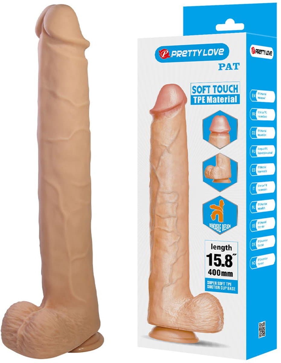 Pretty Love - Pat - Super Grote Dildo - 40 cm - Lichte Huidskleur — afbeelding 1