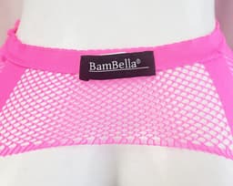BamBella ® - Panty -Onesize - open kruis hoge kousen broek Dames - Onesize - sexy Erotische lingerie van kant roze — thumbnail 3