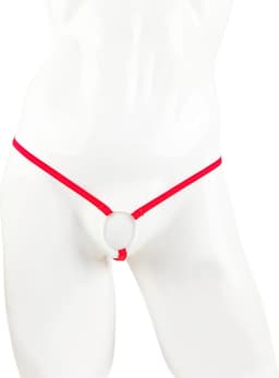 BamBella ® - Sexy Erotische bondage Lingerie Maat S/M onesize Heren onderbroek Rood mannen — thumbnail 1