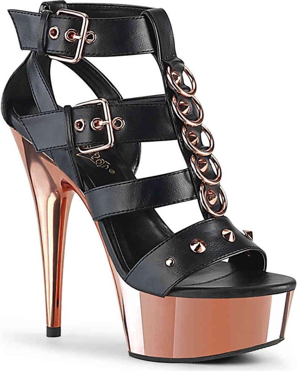 Pleaser - DELIGHT658 Hoge hakken - US 13 - 44 Shoes - Zwart/Roze — afbeelding 1