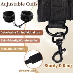 Oneay BDSM Spreidstang met Hand- en Enkelboeien – Afneembare en Verstelbare Bondage Stang – Voor SM-Spelletjes, Stellen en Volwassenen – 63 cm — thumbnail 5