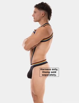 Barcode Berlin Body Harness Pride Ikem Black - MAAT L/XL — thumbnail 3