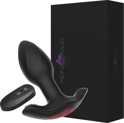 MontAmour Nox – Vibrerende Buttplug – Prostaat Stimulator – Rotatie & Vibratie – Afstandsbediening – Waterdicht – Zwart — thumbnail 1