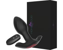 MontAmour Nox – Vibrerende Buttplug met Rotatie – Prostaat Stimulator voor Mannen – 10 Vibratie- & 10 Rotatiestanden – Met Afstandsbediening – Anaal Vibrator – Oplaadbaar – Veilig – Waterdicht – Siliconen – Sex Toys Mannen en koppels - Lila - Paars